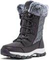 HOBIBEAR Damen Schneestiefel Warm Gefütterte Anti-Rutsch Wasserdicht Outdoor Winterstiefel