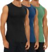 FALARY 3er Pack Unterhemd Herren gekämmte Baumwolle Tank Top Herren Unterhemden Mehrfarbig