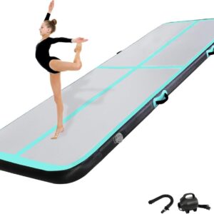 10/20CM Hoch Gymnastikmatte Tumbling Matte, 2/3/4/5/6M Aufblasbar Gymnastik Track Matte Air