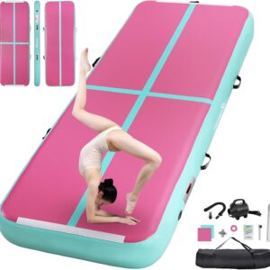 FBSPORT Airtrack Matte 10/20 cm Höhe 2/3/4/5/6/M Dicke Gymnastikmatte mit Luftpumpe