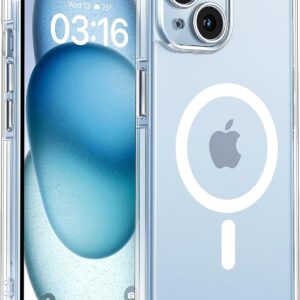 TOCOL für iPhone 15 Hülle für Magsafe, Vollständiger Kameraschutz Nie Vergilbung Stoßfest
