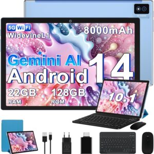 Tablet 10 Zoll Octa-Core, 22 GB RAM+128 GB ROM (TF 2 TB),8000mAh丨Widevine L1丨GMS丨5G WLAN