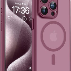 TOCOL für iPhone 15 Pro Hülle für MagSafe, Vollständiger Kameraschutz, Eingebauter