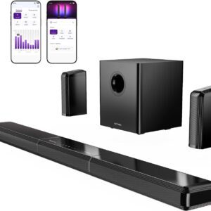 ULTIMEA 9.1 Soundbar für TV Geräte, 470W Surround Sound System mit 2 Rear-Lautsprechern,