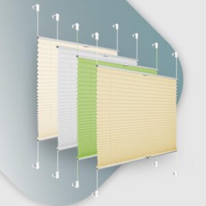Plissee ohne Bohren Klemmfix 90x100cm(BxH) Creme Jalousie Sonnenschutz Easyfix Faltrollo