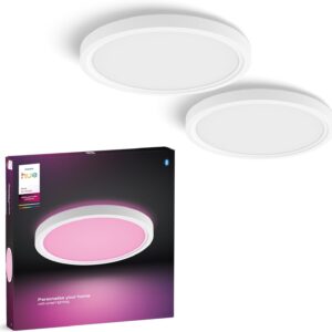 Philips Hue Devote Smart LED-Panel-Licht, weißes und farbiges Ambiente, rund 30cm, 16,6W,