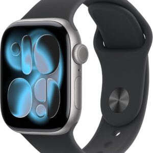 Apple Watch Series 11 GPS 42 mm Smartwatch mit Aluminiumgehäuse in Space Grau und