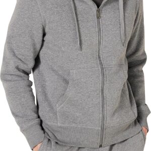 Amazon Essentials Herren Fleece-Kapuzenpulli mit durchgehendem Reißverschluss (erhältlich in
