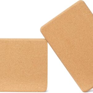 Amazon Basics Naturkork-Yogablock, 23 x 15 x 8 cm, 2er-Set
