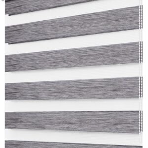 Doppelrollo Klemmfix ohne Bohren Marmor-Grau B55 x H210 cm (Stoffbreite 51cm) Rollos für