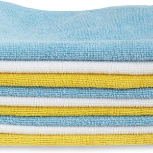 Amazon Basics Mikrofaser Reinigungstuch, 12 Stück, Mehrfarbig, 30.5 L x 40.5 B cm