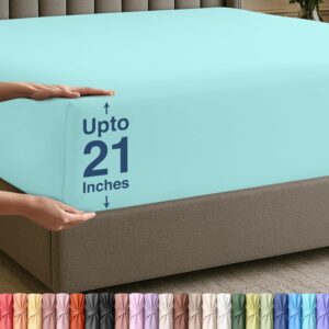 Utopia Bedding Queensize-Spannbetttuch mit extra tiefen Taschen, passend für Matratzen bis