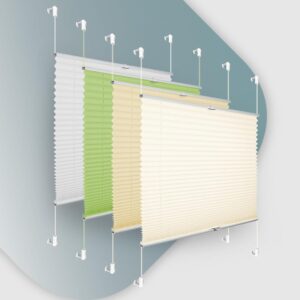 Plisseerollo ohne Bohren Klemmfix 55x120cm(BxH) Beige Jalousie Sonnenschutz Easyfix