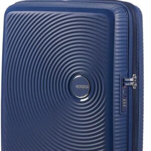 American Tourister Soundbox – Spinner S Erweiterbar Handgepäck, 55 cm, 35.5/41 L, Blau