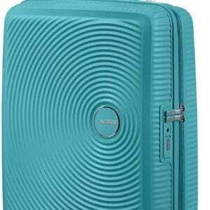 American Tourister Soundbox – Spinner S Erweiterbar Handgepäck, 55 cm, 35.5/41 L, Türkis