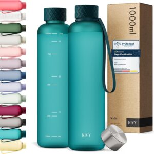 KIVY Tritan-Wasserflasche Kohlensäure geeignet & Auslaufsicher – Für Sport, Schule & Büro –