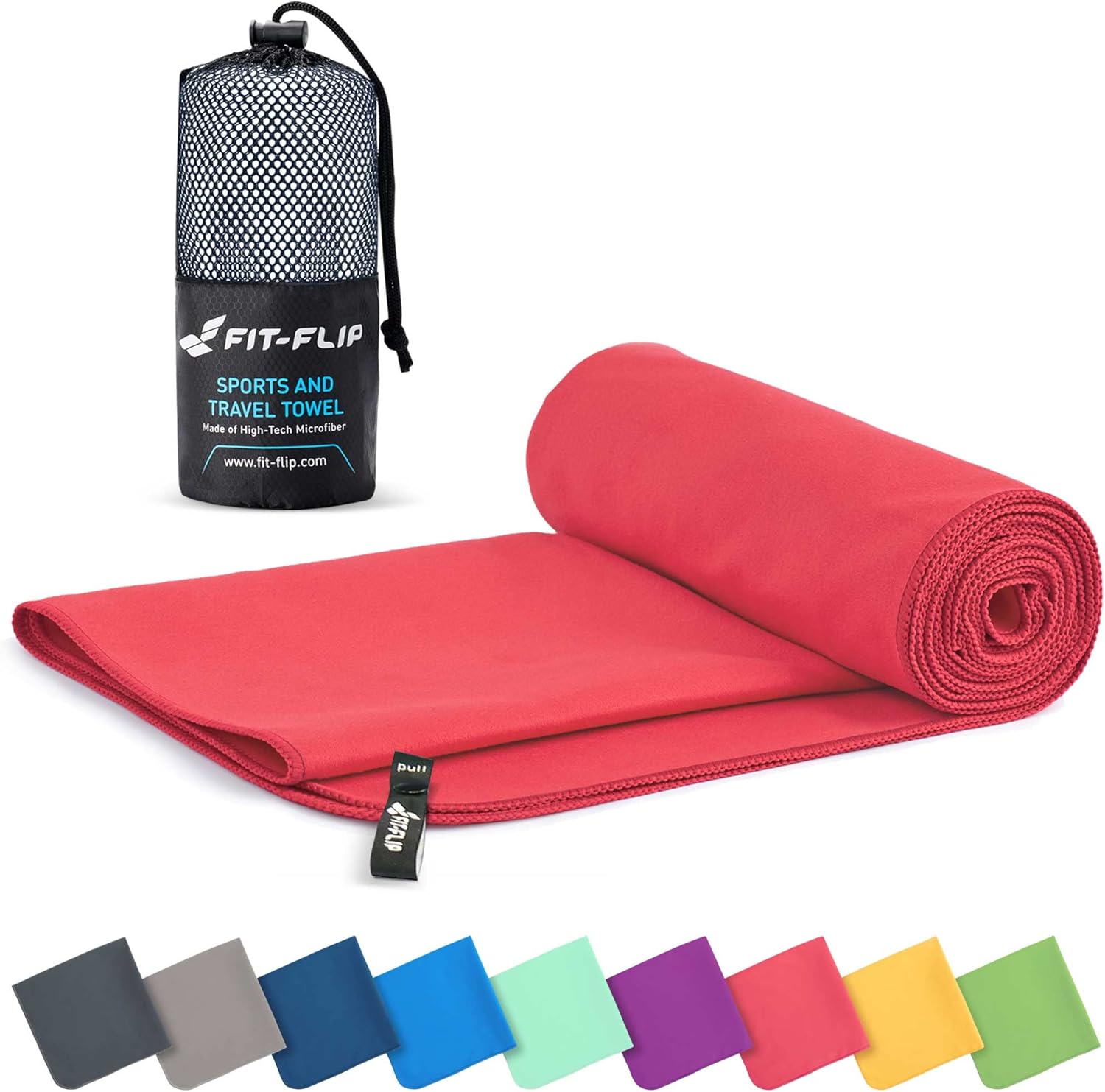 Fit-Flip Mikrofaser Handtuch schnelltrocknend für Fitness, Sport & Sauna