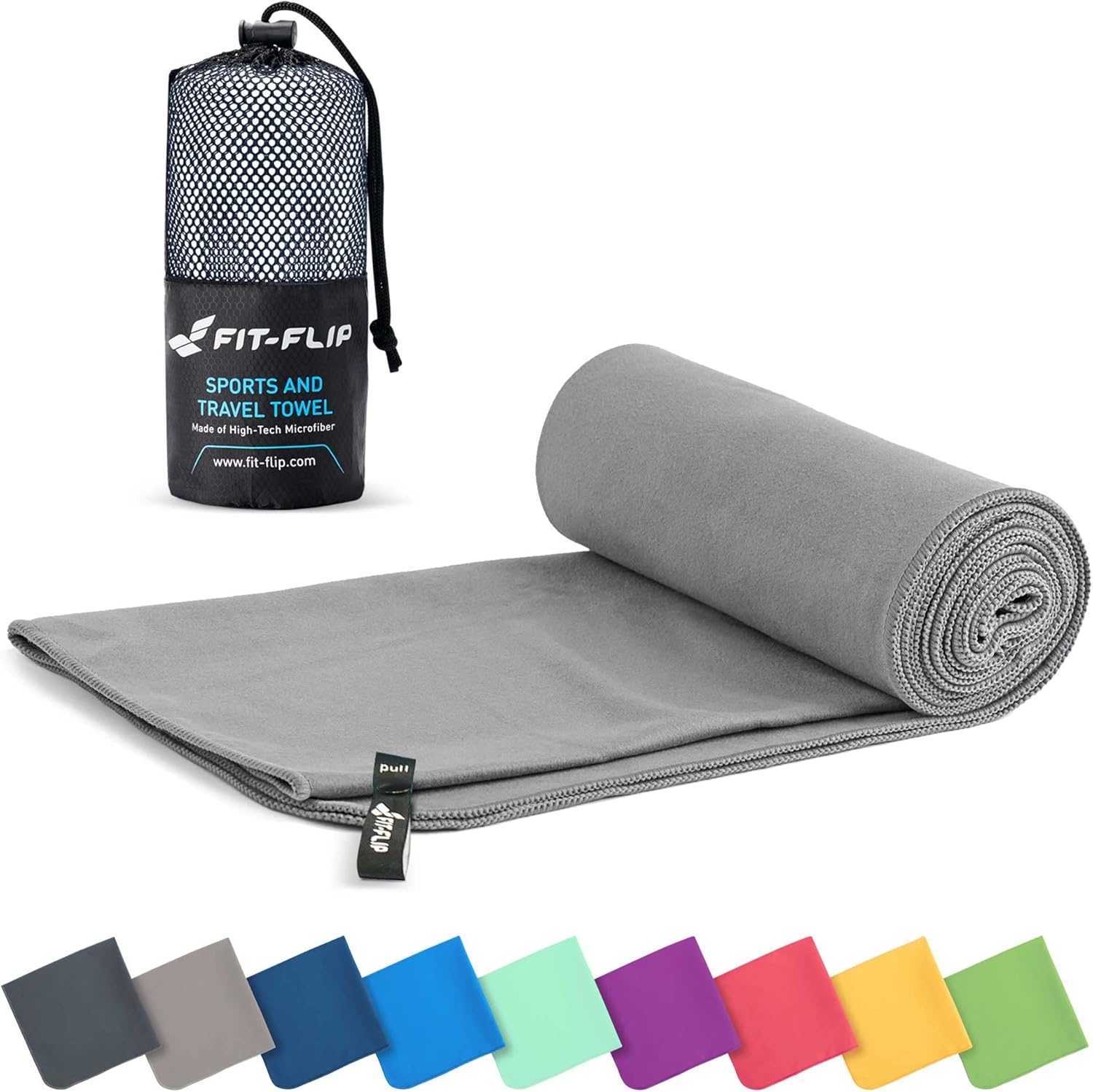 Fit-Flip Mikrofaser Handtuch schnelltrocknend für Fitness, Sport & Sauna