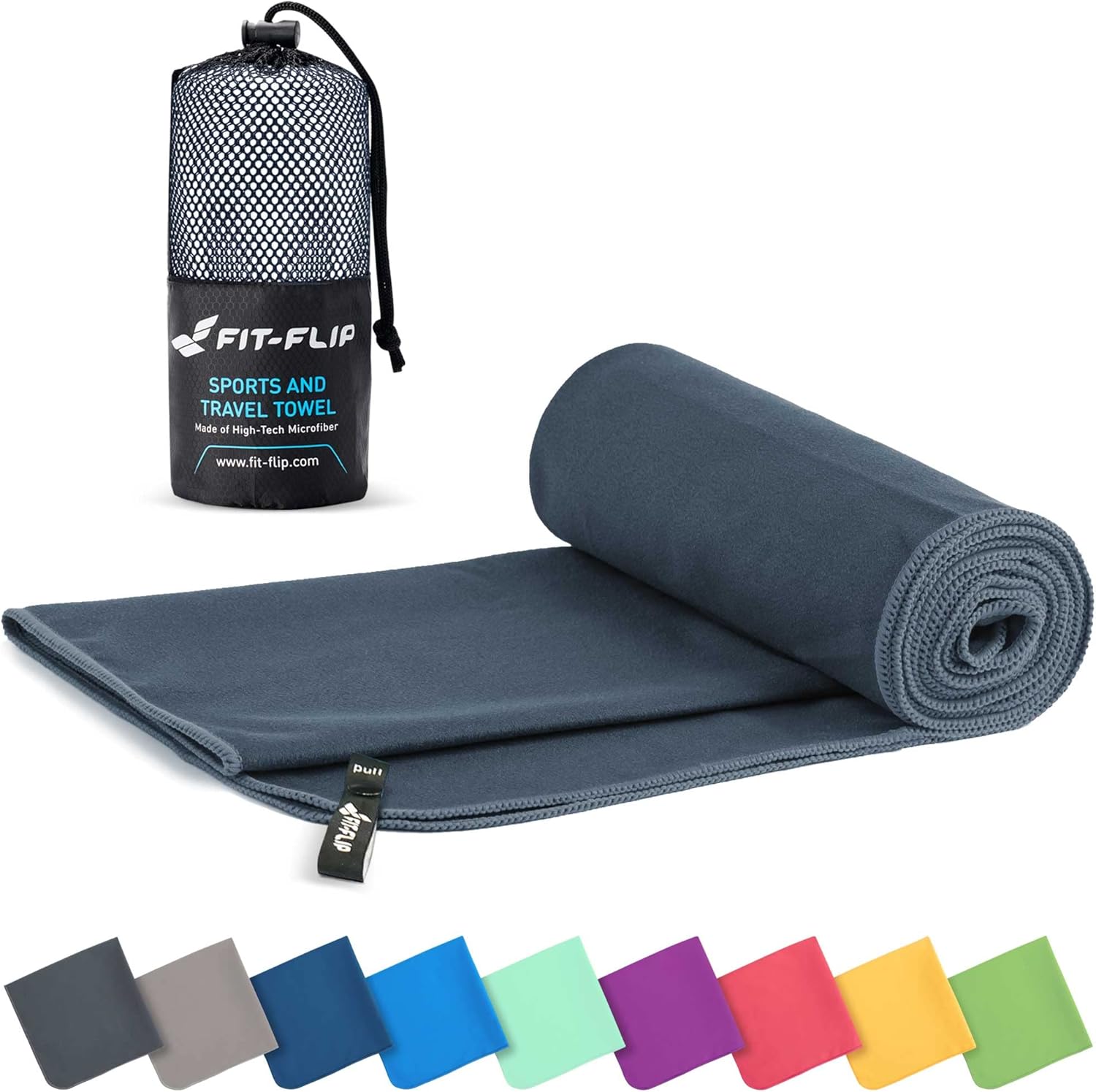 Fit-Flip Mikrofaser Handtuch schnelltrocknend für Fitness, Sport & Sauna