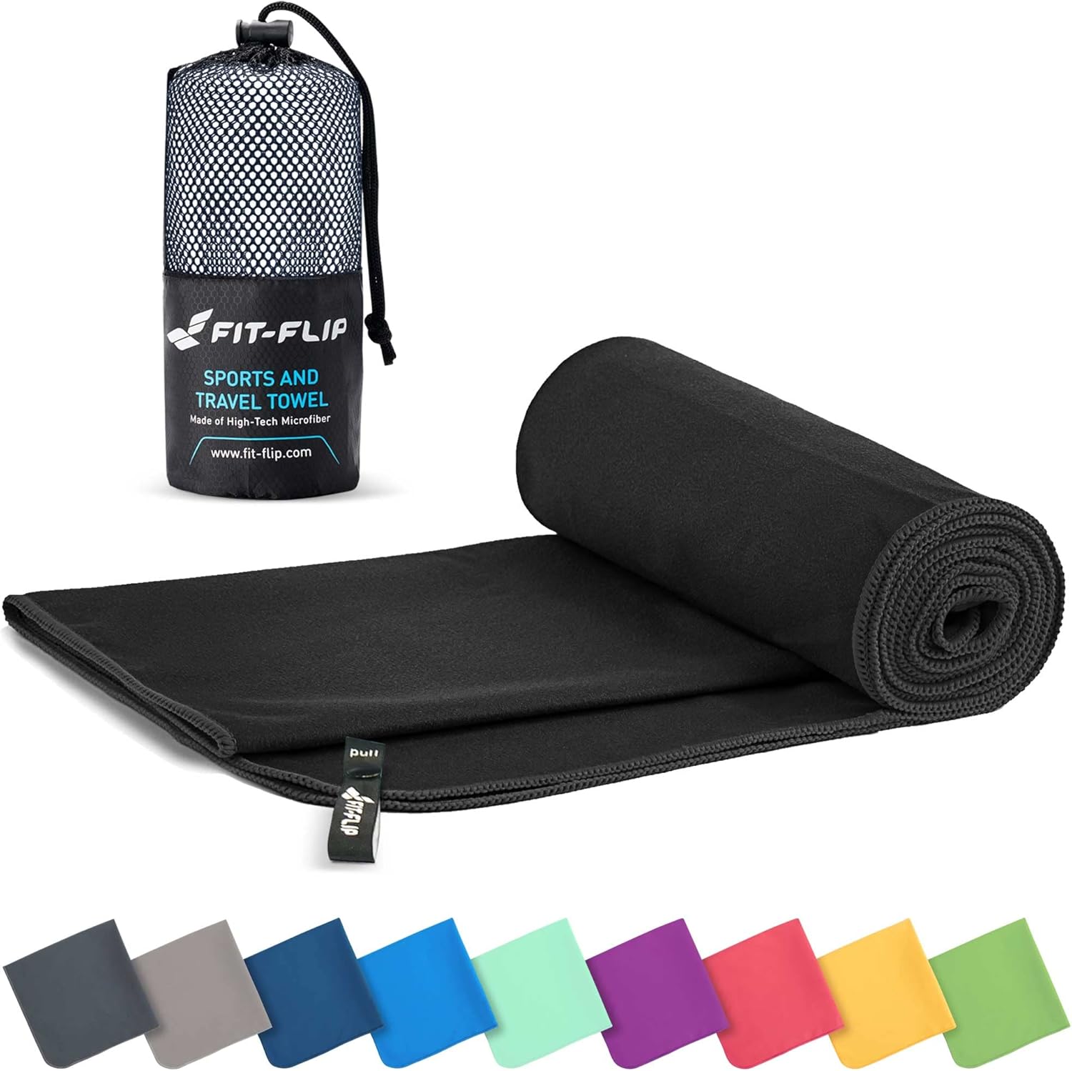 Fit-Flip Mikrofaser Handtuch schnelltrocknend für Fitness, Sport & Sauna
