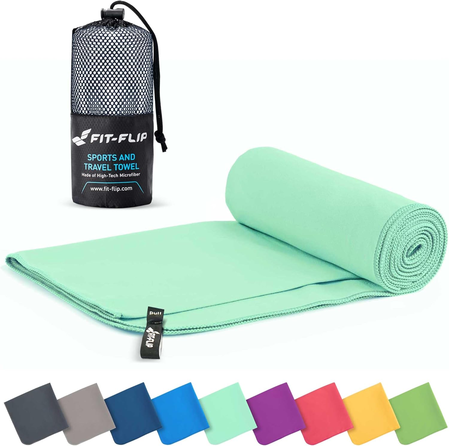 Fit-Flip Mikrofaser Handtuch schnelltrocknend für Fitness, Sport & Sauna
