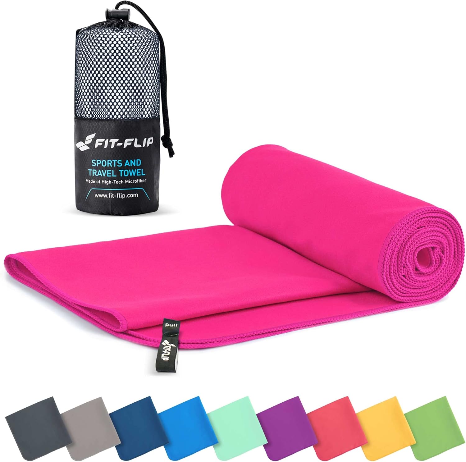 Fit-Flip Mikrofaser Handtuch schnelltrocknend für Fitness, Sport & Sauna