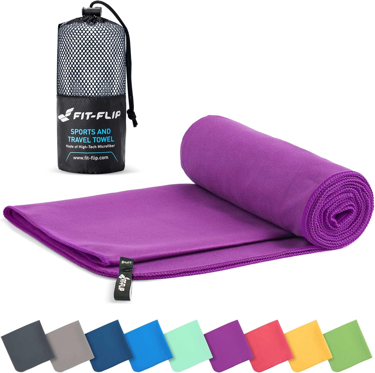 Fit-Flip Mikrofaser Handtuch schnelltrocknend für Fitness, Sport & Sauna