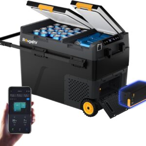 BougeRV CRD2 V2.0 Doppeltür Dualzonen Kompressor Kühlbox 49L mit Akku 240Wh | Akku Kühlbox